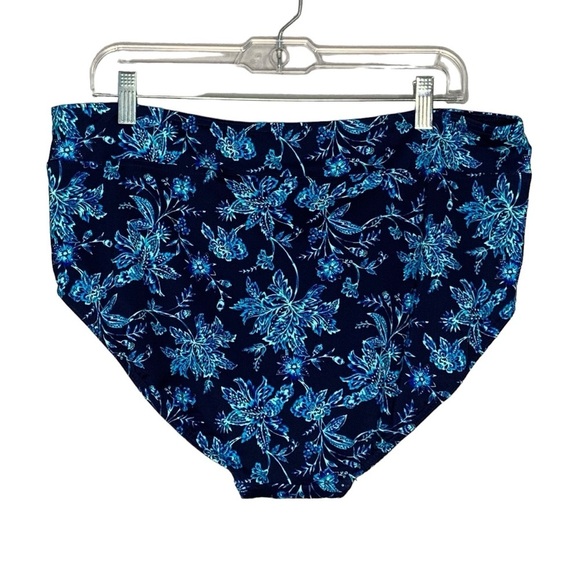 Lands’ End EUC multi‎ blue floral swim bottoms. Size 16 - Picture 2 of 7